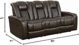 Delangelo Power Motion Reclining Sofa, Brown