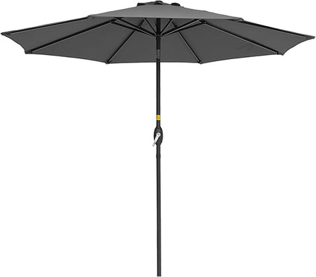 9' Outdoor Umbrella Patio Umbrella 2-Year-Non-Fading Steel Market Umbrella with Push Button