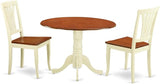 DLAV5-SBR-W 5 Piece Kitchen Table & Chairs Set Includes a Round Dining Room Table