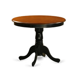 BCH-W 5 Piece Dining Room Table Set Includes a Round Wooden Table with Pedestal and 4