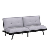 Futon Sofa Bed,Memory Foam Couch Bed,Comfortable Grey Fabric Loveseat Sleeper Sofa for Dorm Apartment