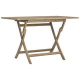 Folding Patio Table Gray 47.2"x27.6"x29.5" Solid Wood Teak