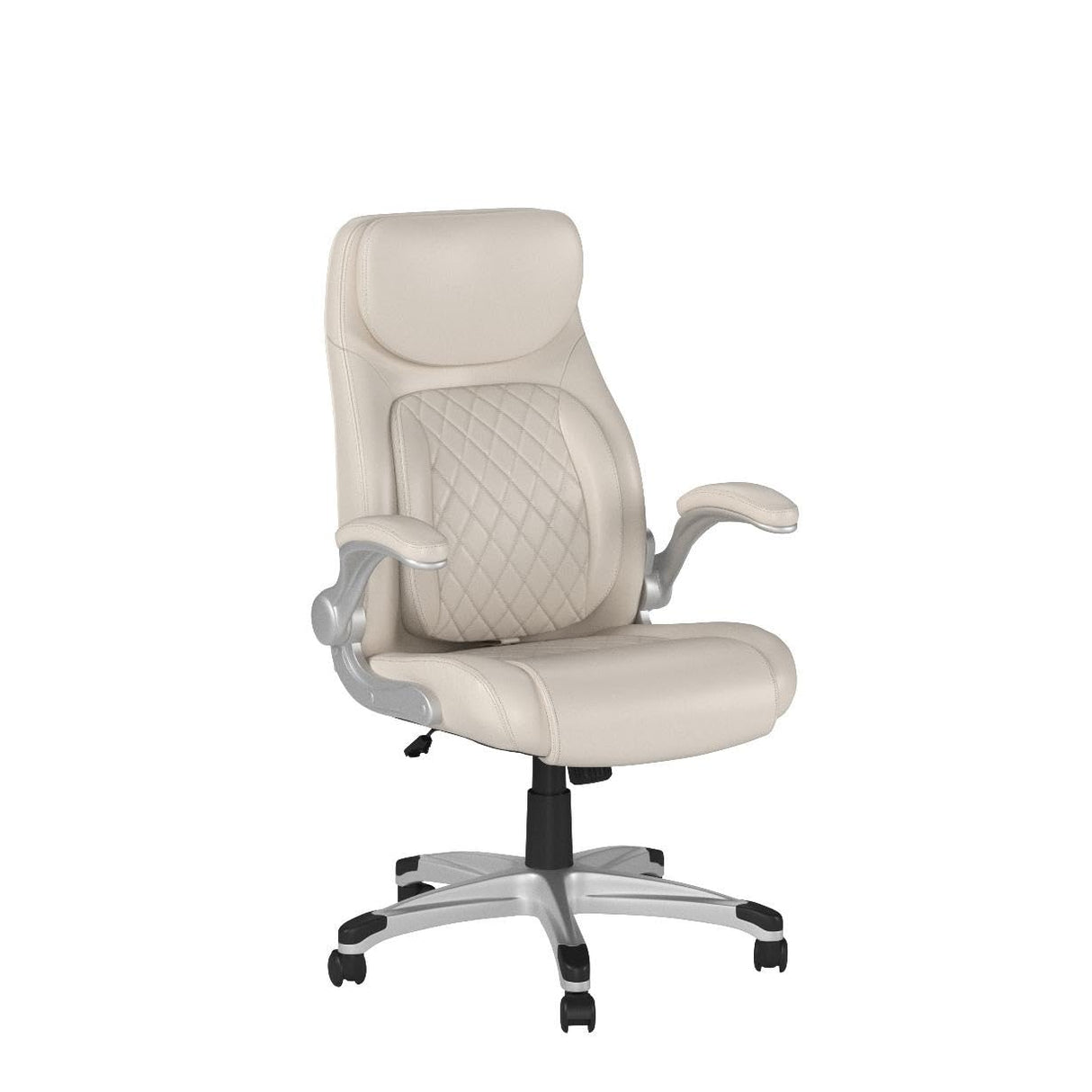 +Posture Ergonomic PU Leather Office Chair. Click5 Lumbar Support with FlipAdjust