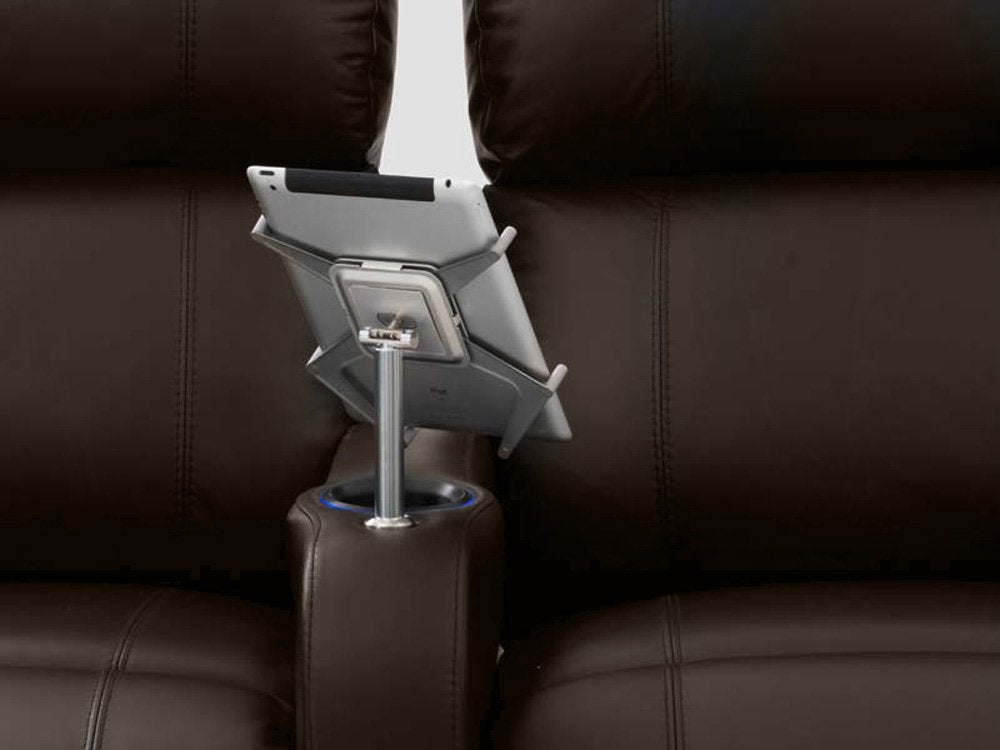 Diesel XS950 Theater Seats Brown Top-Grain Leather - Power Recline - Space Saver
