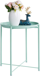 Tray Metal End Table, Sofa Table Small Round Side Tables