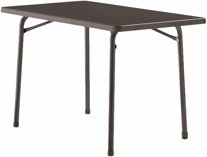 120/W Rectangular Steel Garden Table, White, 115 x 70 x 72 cm