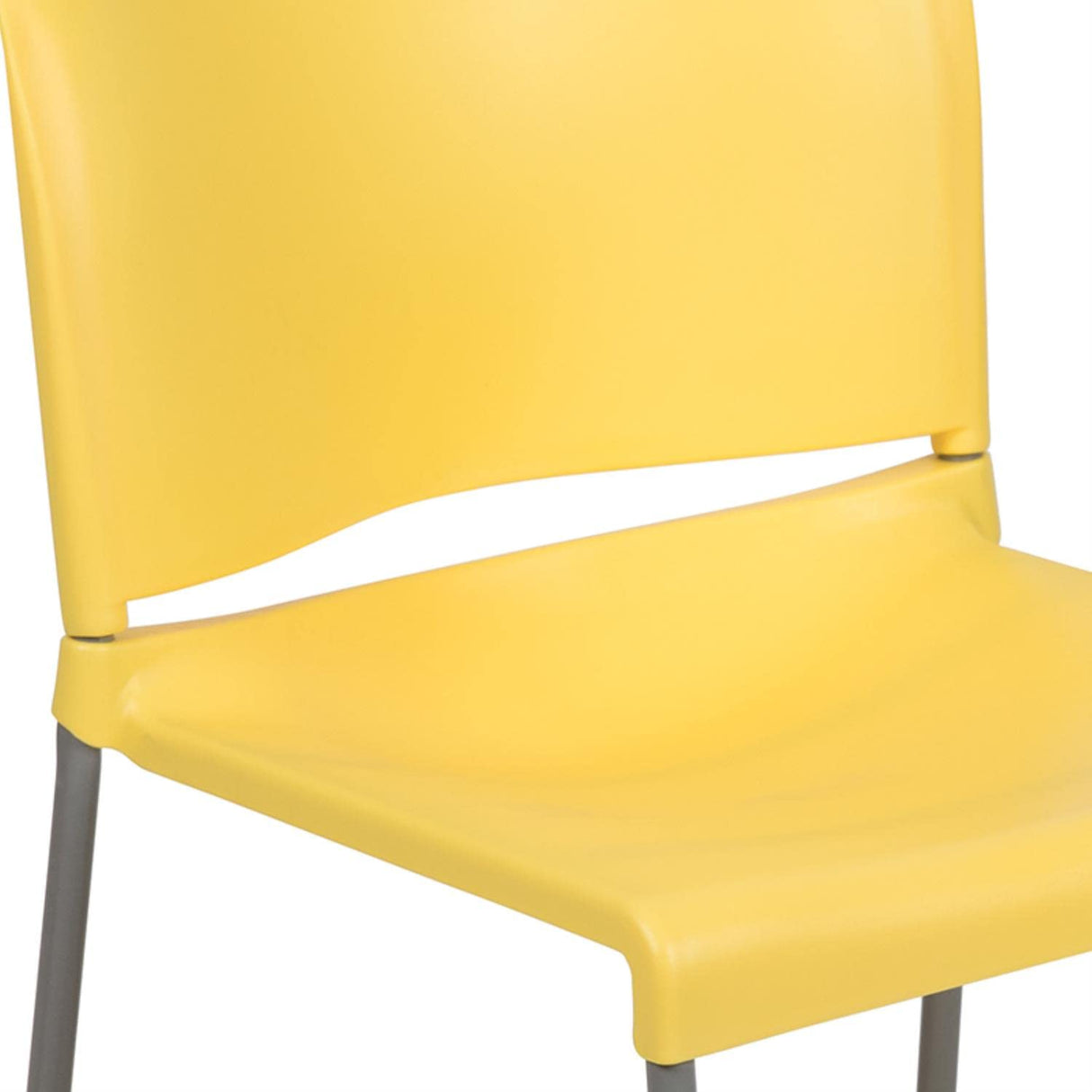 HERCULES Series 880 lb. Capacity Yellow Full Back Contoured Stack Chair