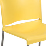 HERCULES Series 880 lb. Capacity Yellow Full Back Contoured Stack Chair
