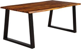 Rectangular Acacia Wood Dining Table Rustic Indoor & Outdoor Furniture