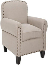 Mercer Collection Abby Beige Linen Club Chair