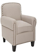 Mercer Collection Abby Beige Linen Club Chair