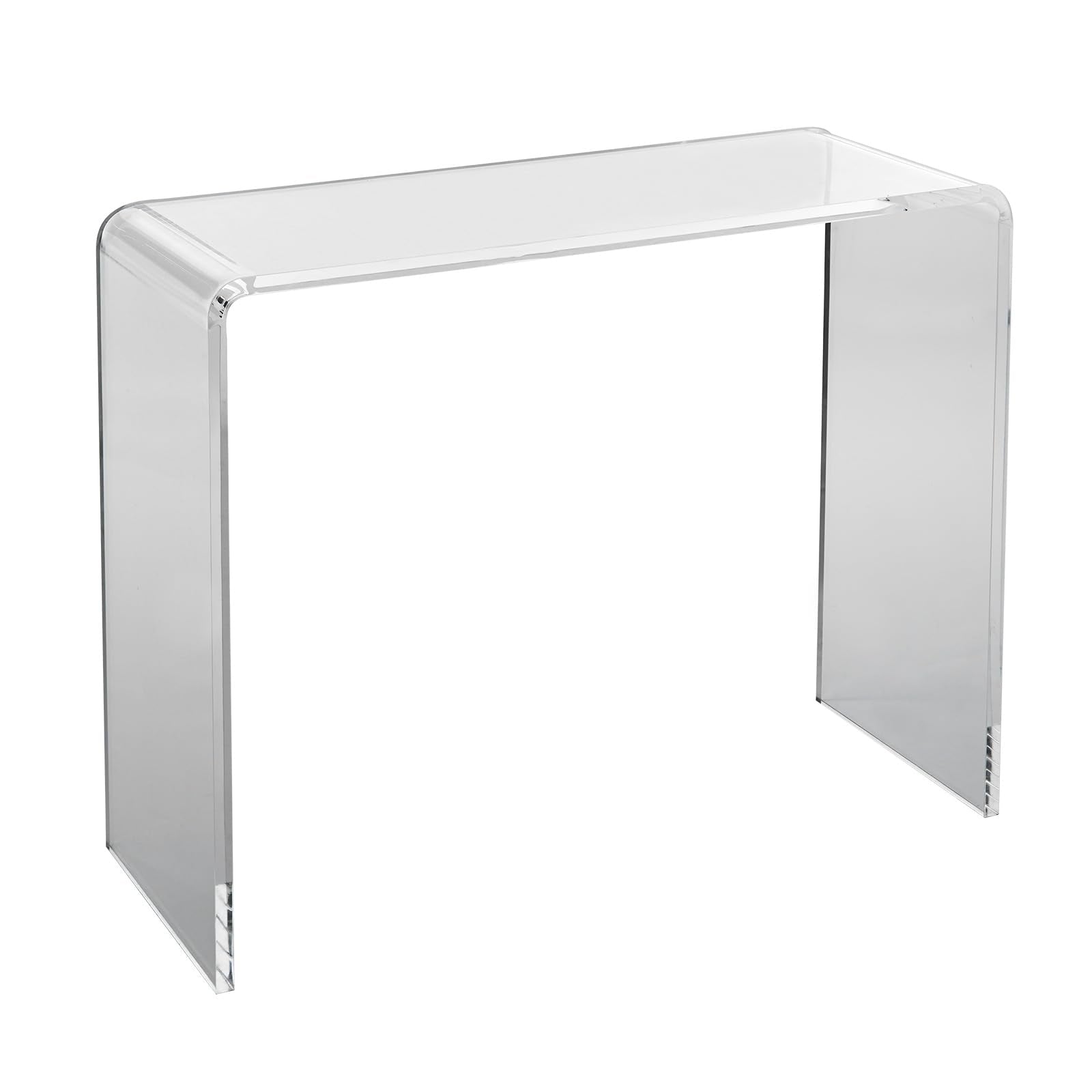 Clear Acrylic Console Table - Modern U-Shaped Entryway Desk