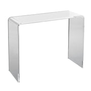 Clear Acrylic Console Table - Modern U-Shaped Entryway Desk