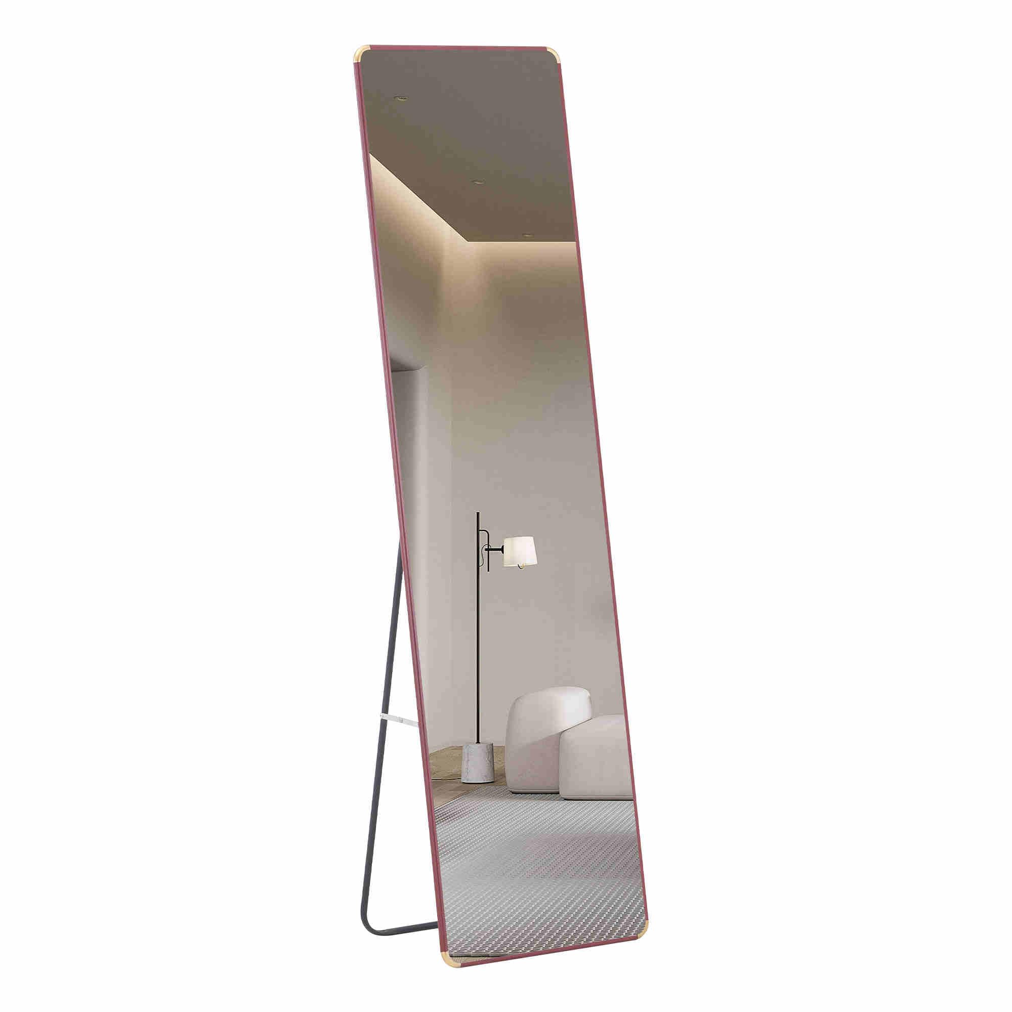 60 "* 16.5" Stylish Solid Wood Frame Freestanding Floor Mirror - Perfect for Wall