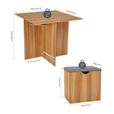 5-Piece Dining Table Set with 4 Stools - Space-Saving Kitchen Table