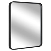 Black Bathroom Mirror for Wall, 1.3” Metal Frame Rectangle Mirror