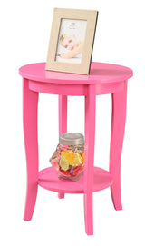 American Heritage Round End Table, Pink