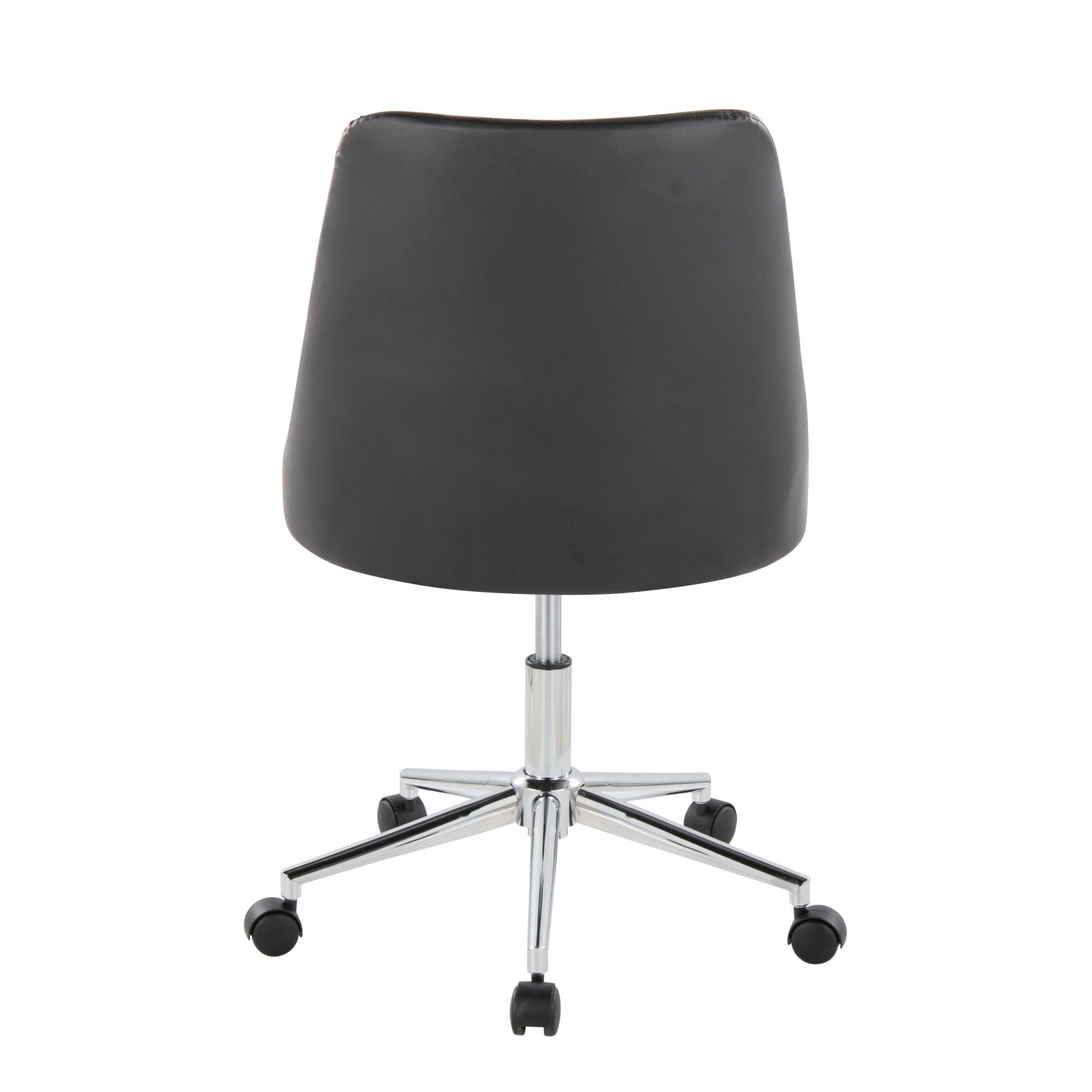 Ergonomic Gray Leather Home Office Chair with Back Support 360° Swivel Adjustable Height Wheels Ideal for Work Gaming Relaxation Modern Design for Comfort and Style