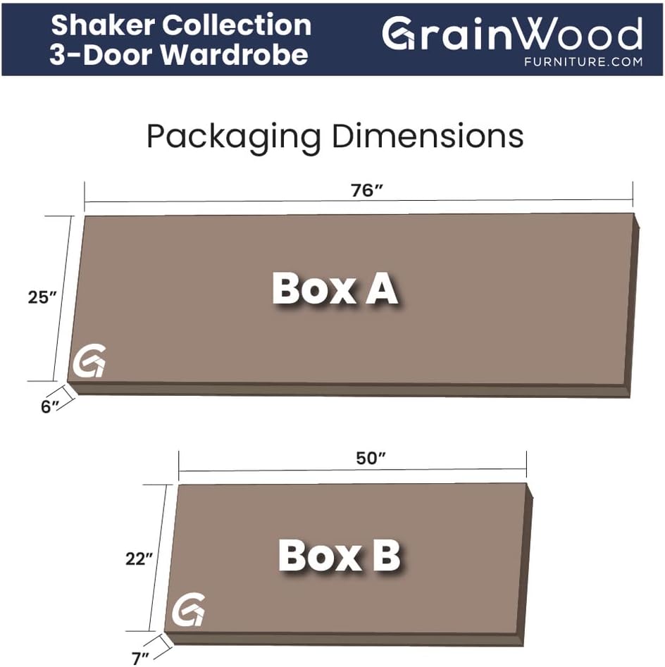 Shaker 3-Door Wardrobe, Expresso