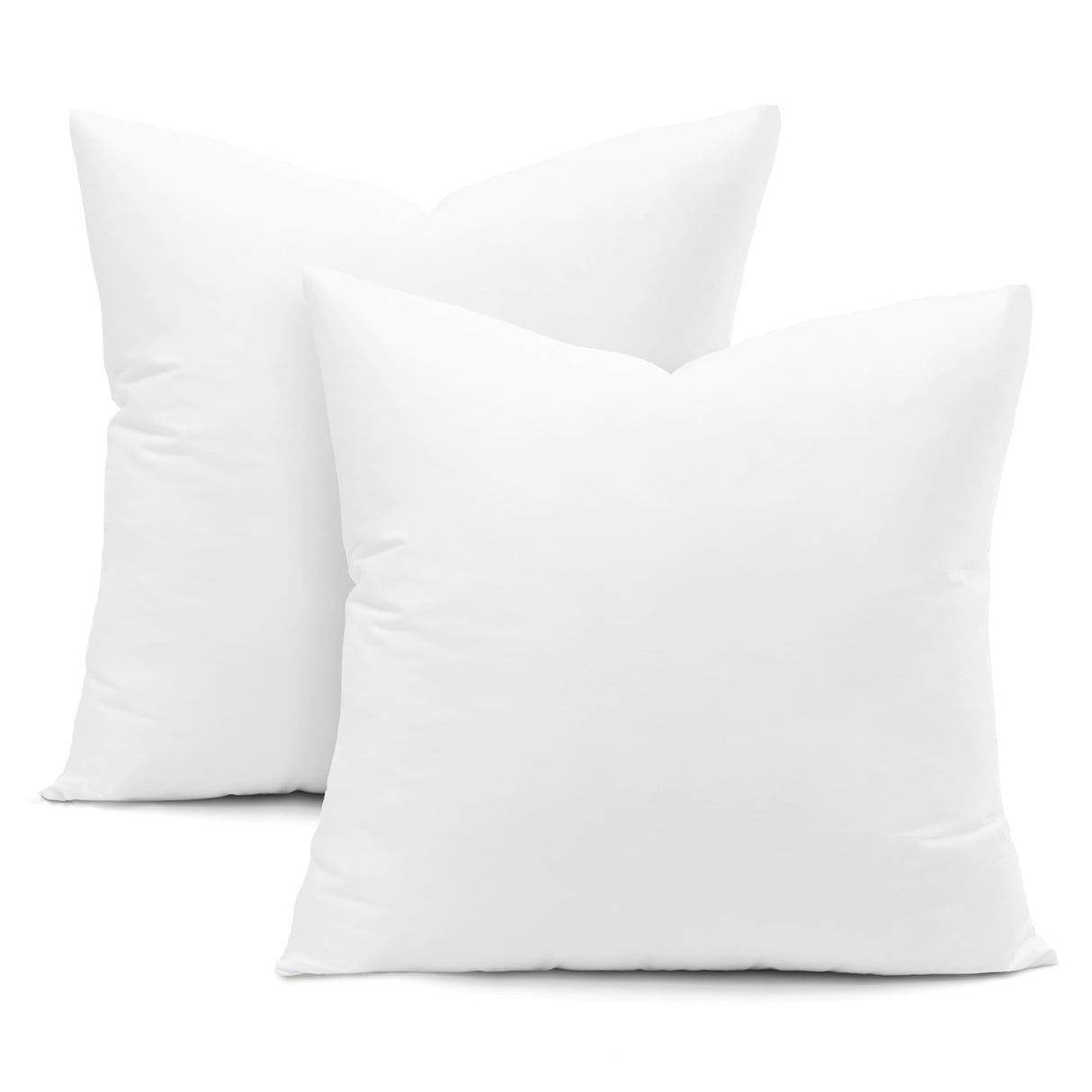 Throw Pillow Inserts, 18 x 18 Inch Square Form Sham Stuffer Set of 2