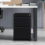 2-Drawer Mobile File Cabinet with Lock, Commercial Vertical Cabinet