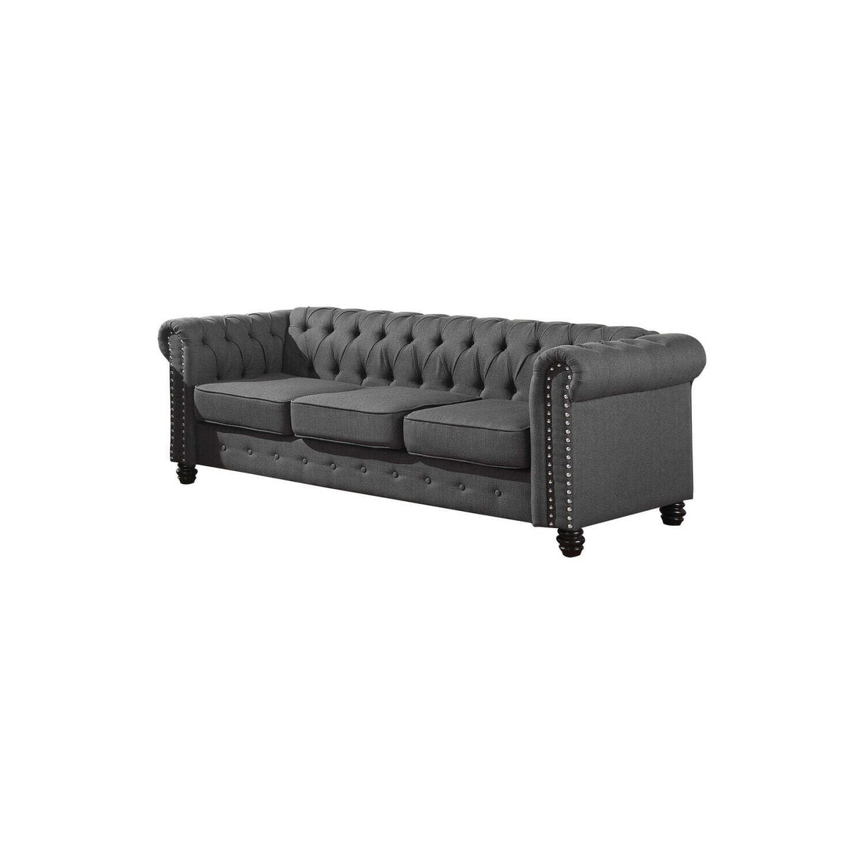 Venice Upholstered Sofa, Charcoal