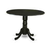 DLAN5-BLK-C 5 Piece Dining Room Table Set Includes a Round Kitchen Table