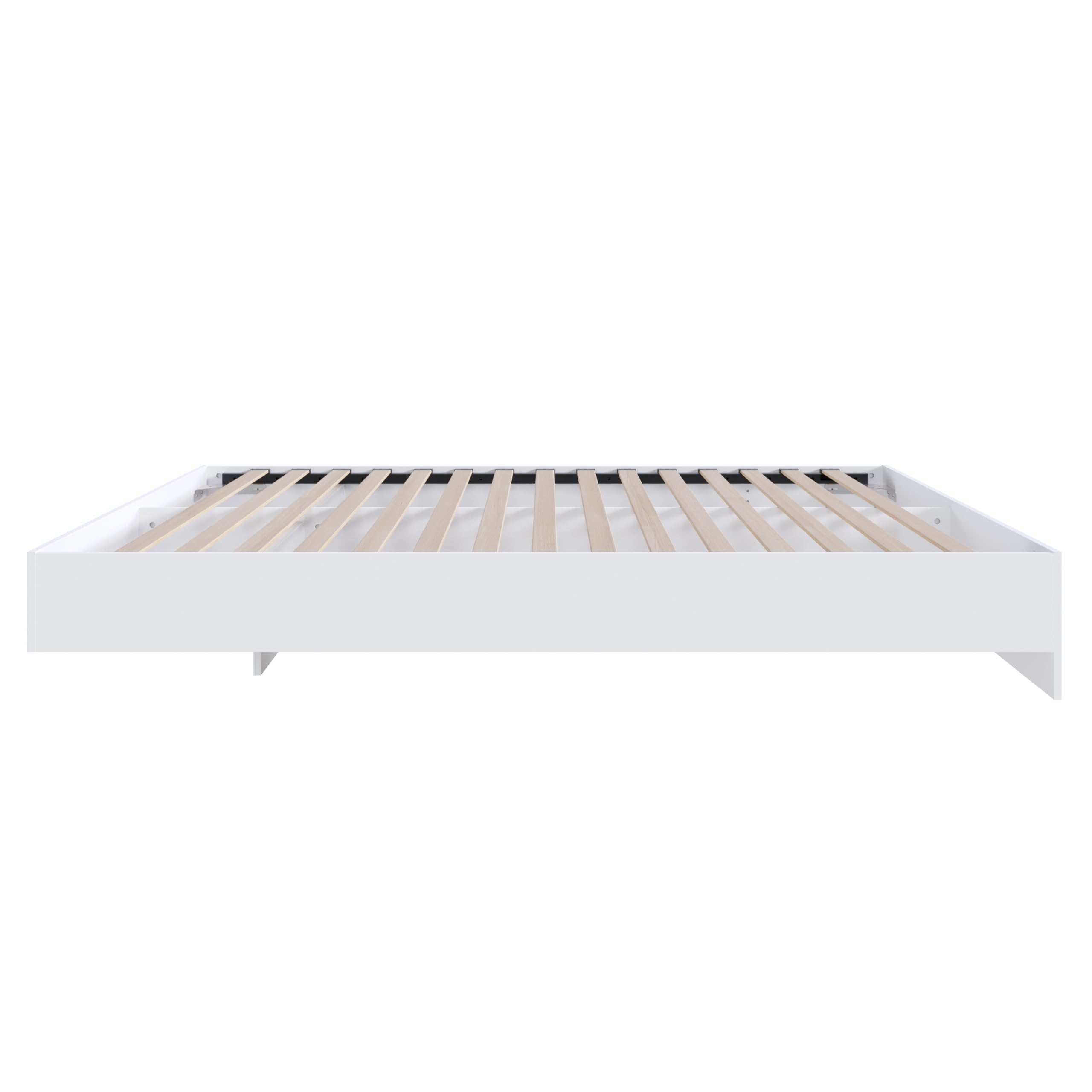 Queen Size Platform Bed, White