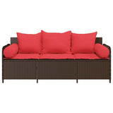 Comfortable Outdoor Relaxation with 3-Seater Patio Sofa