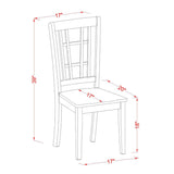 NDNI3-WHI-W Norden 3 Piece Dinette Set for Small Spaces Contains a Rectangle Table