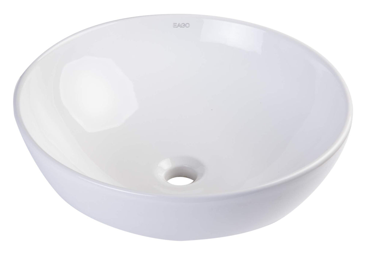 BA351 18-Inch Round Ceramic Above Mount Bathroom Basin