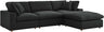 Commix Down-Filled Overstuffed Performance Velvet 4-Piece Sectional