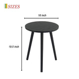 Round End Table, Black Side Table Modern Home Decor Small Accent Table