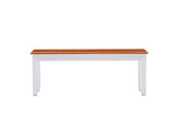 Bloomington Bench, Dining Height, Cream/Honey Oak