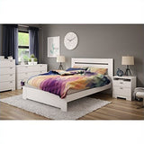 Reevo 6-Drawer Double Dresser, Pure White with Matte Nickel Handles