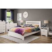Reevo 6-Drawer Double Dresser, Pure White with Matte Nickel Handles