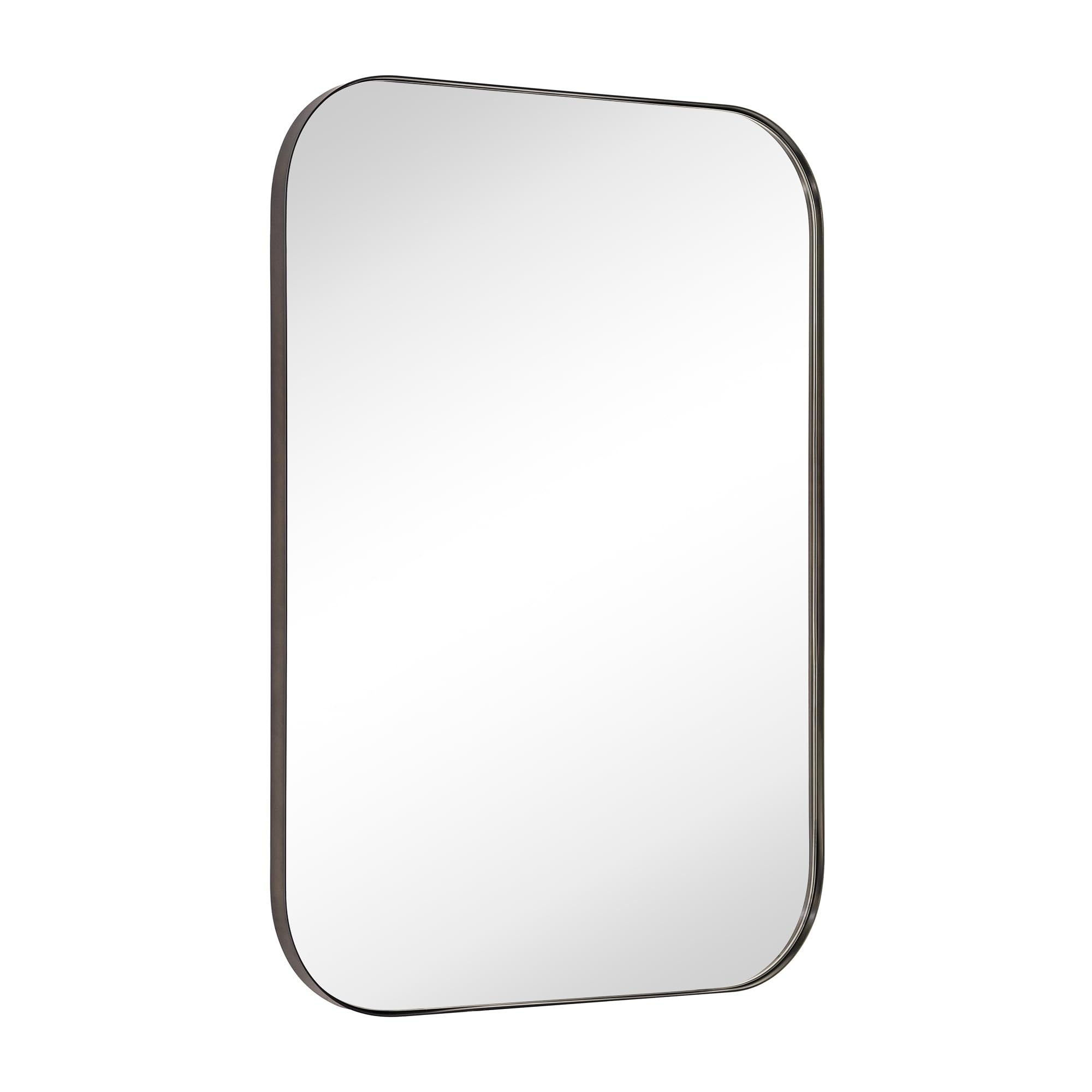 Oil Rubbed Bronze Rounded Rectangle Bathroom Vanity Wall Mirror