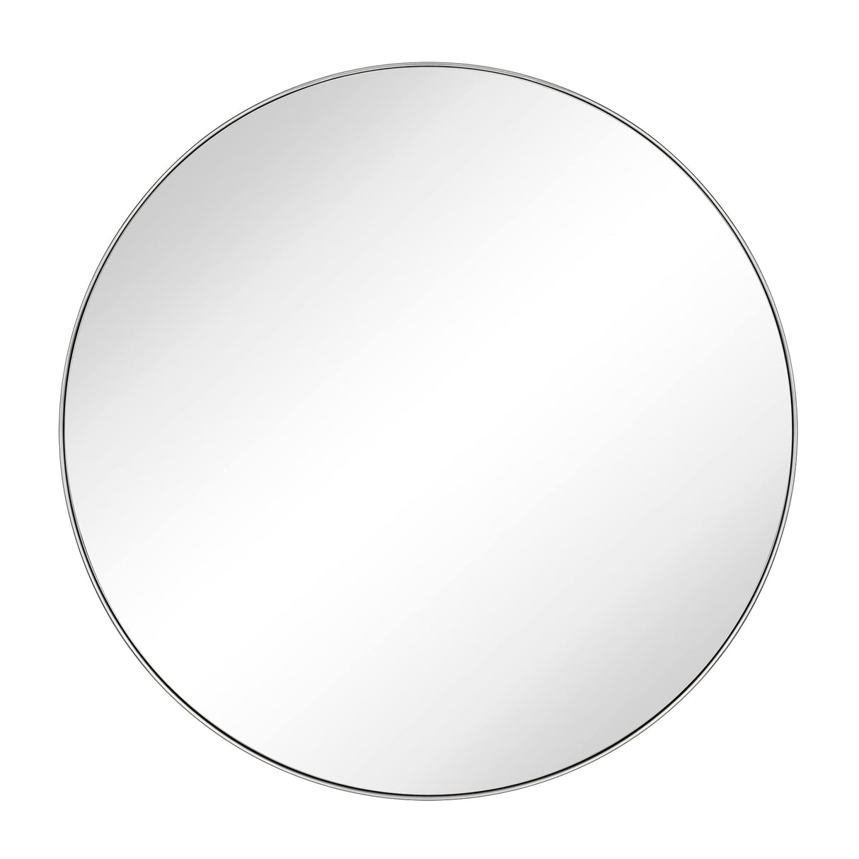 30 inch Brushed Nickel Round Mirror Circle Wall Mirror Brushed Silver Circular Round