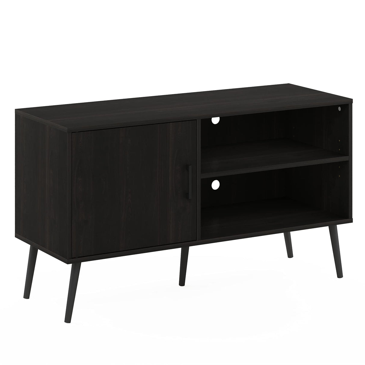 Claude Mid Century Style Stand With Wood Legs For TV Up To 55 Inches