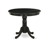 AMVA5-BLK-W 5 Piece Modern Dining Table Set Includes a Round Kitchen Table