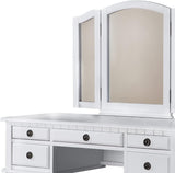 Croix Collection Vanity Set with Stool, F4074, White