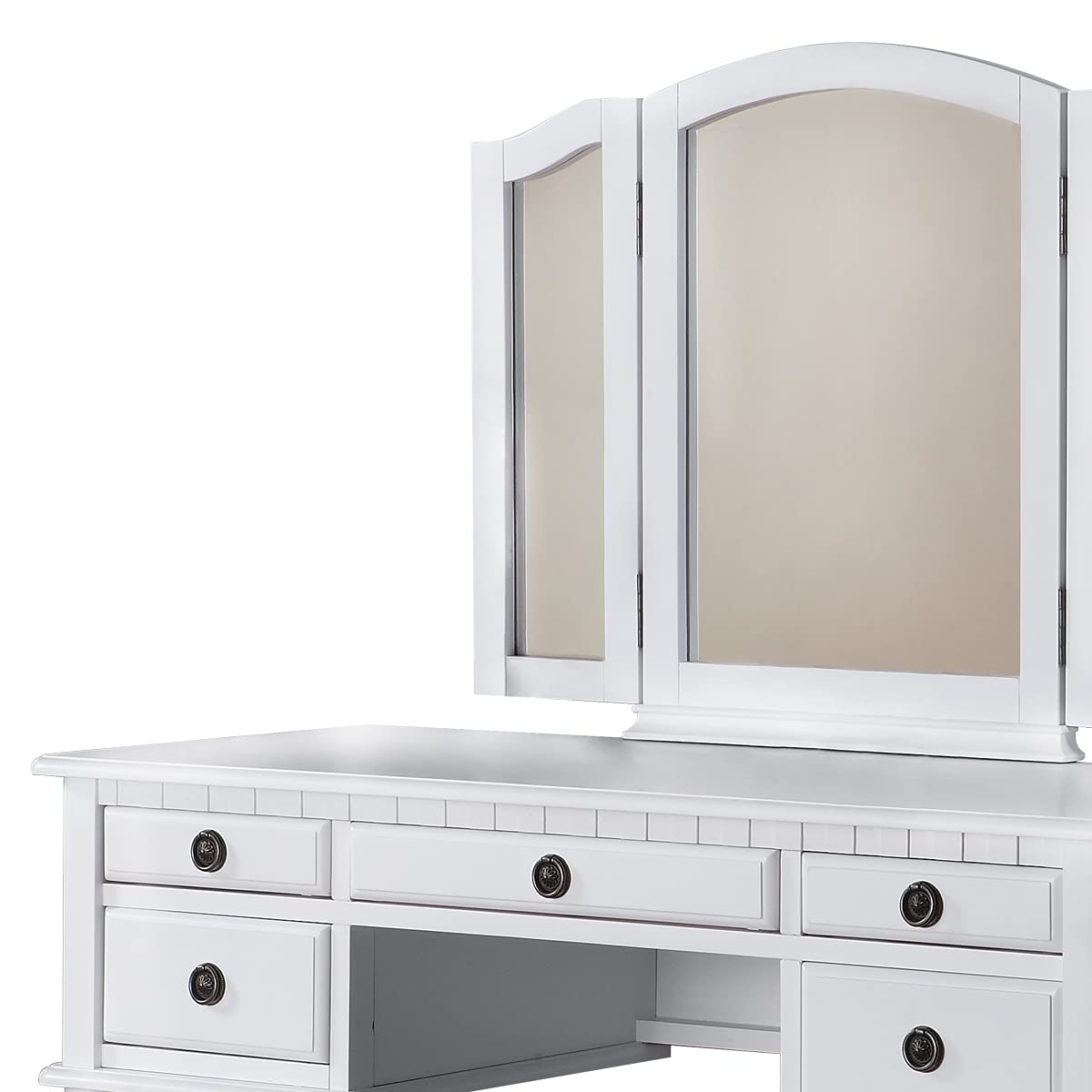 Croix Collection Vanity Set with Stool, F4074, White