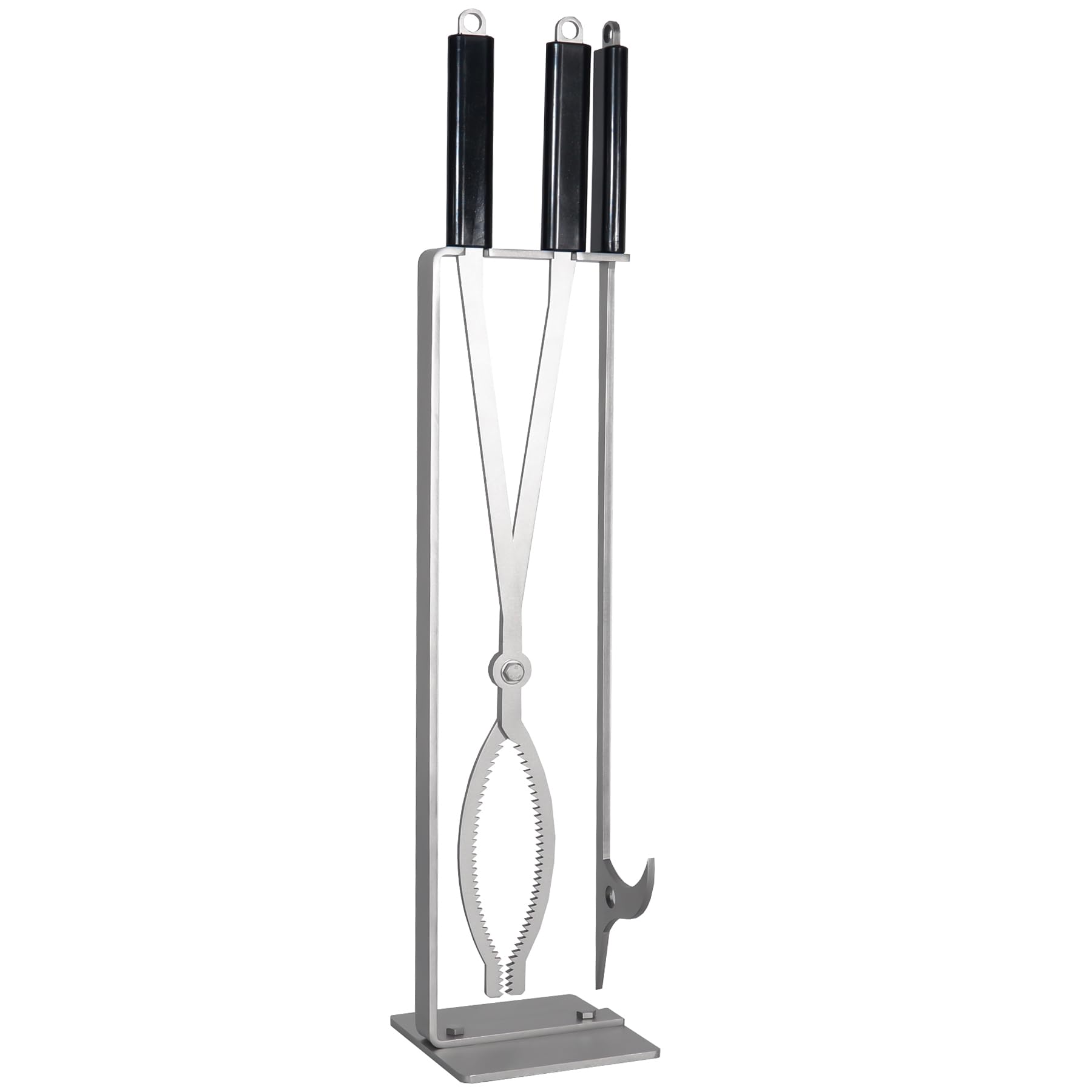 Fireplace Tools Set with 28" Fire Poker and Fire Tongs, Stainless Steel Firewood Tongs