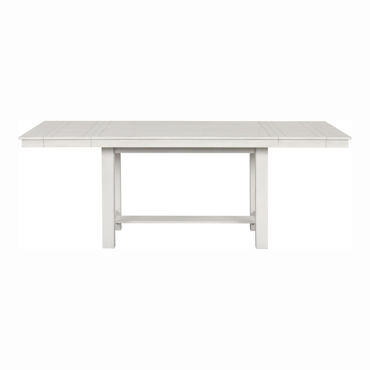 Chalen Farmhouse Wood 84-inch Rectangular Dining Table with Extendable Side Leaf