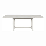 Chalen Farmhouse Wood 84-inch Rectangular Dining Table with Extendable Side Leaf