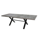 Expandable Dining Table for 6-8 Seat, Modern Rectangle Design with Extension Leaf for Kitchen Restaurant,