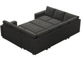 Modular Sectional Sleeper Sofa with Pull Out Couch Bed Oversized U Shaped Sectional