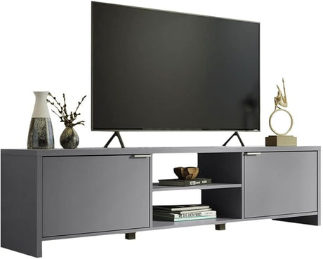 Large Media Console with Cable Management for 65, 75 Inch Media Storage Gaming Living