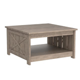 Coffee Table Farmhouse Coffee Table with Storage Rustic Wood Cocktail Table