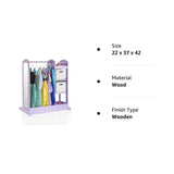 Store Dress-up Center – Lavender: Pretend Play Storage Closet with Mirror & Shelves